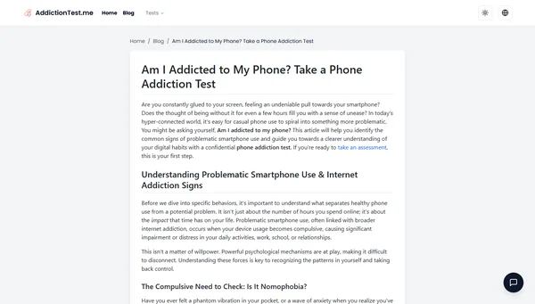 Am I Addicted to My Phone? Take a Phone Addiction Test