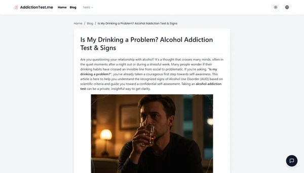 Is My Drinking a Problem? Alcohol Addiction Test & Signs
